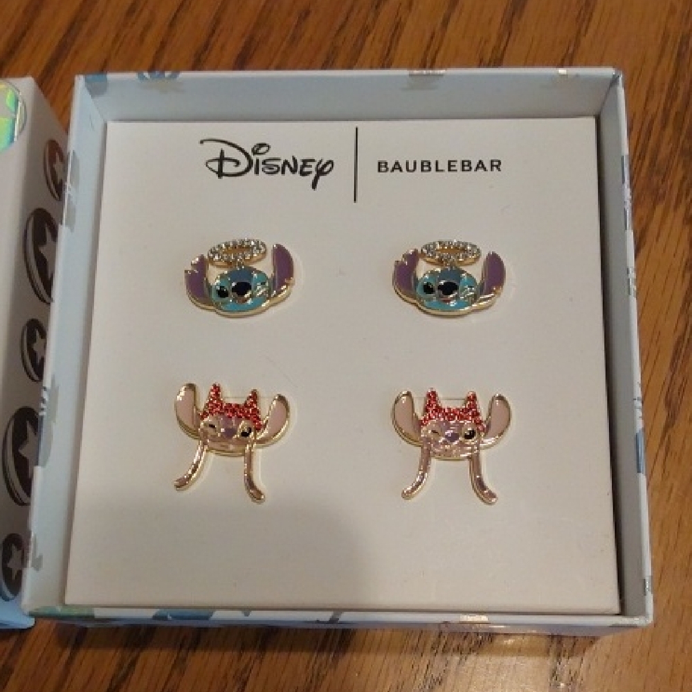 BaubleBar Disney Stitch Earrings Set - Blue and Red